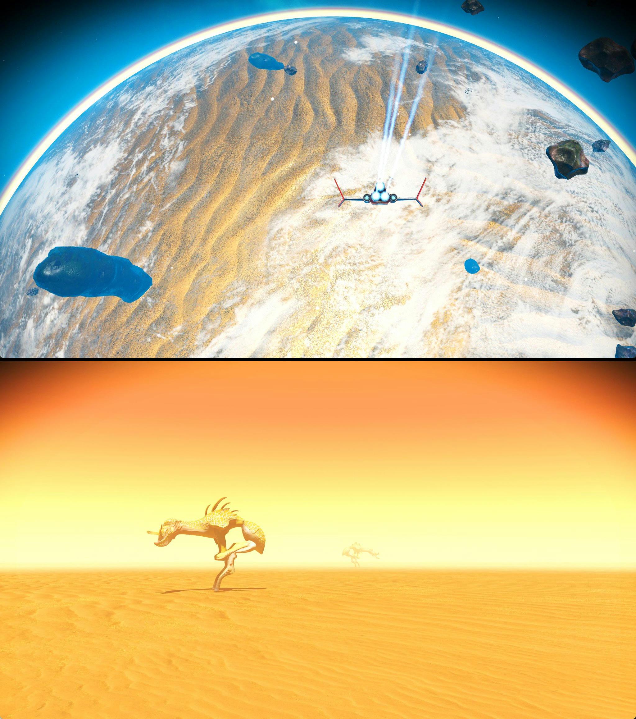 Space to planet textural consistency